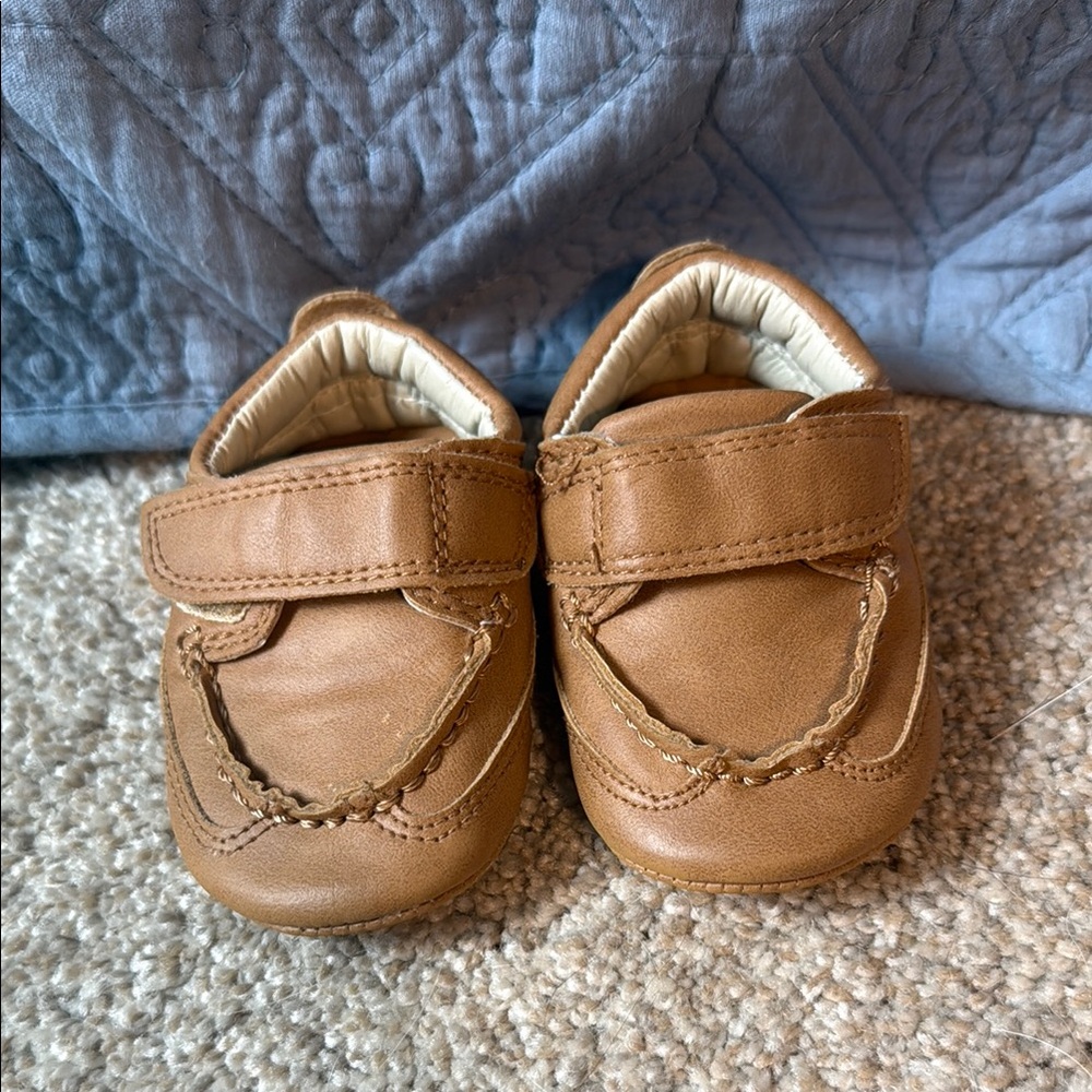 Cole Haan Tan Brown Suede Mini Johnny Loafer (jbf)